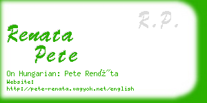 renata pete business card